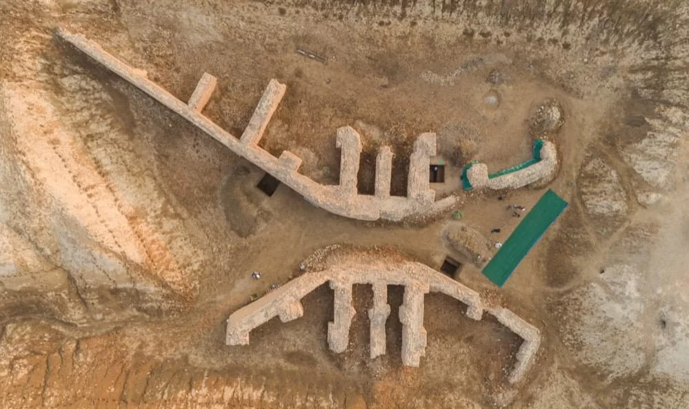 Aerial view of the Ngirsu bridge