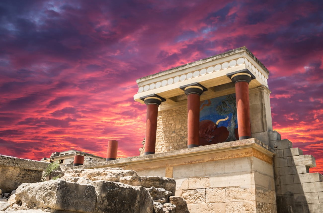 The palace of Knossos in Crete
