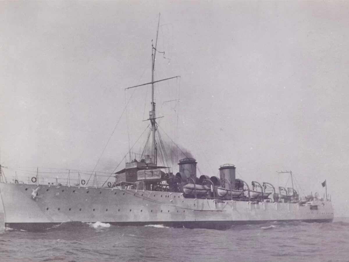 The cruise ship Bahia sailing to Gibraltar from Dakar in November 1918