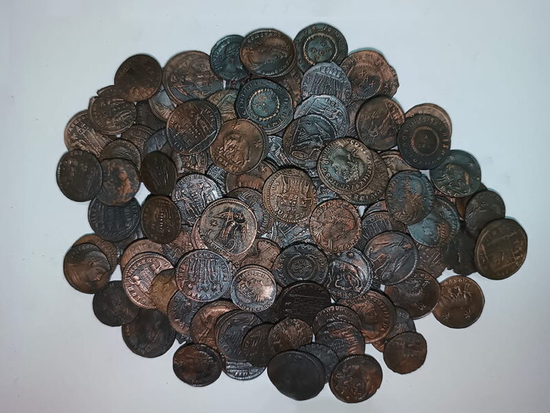 Some of the recovered coins