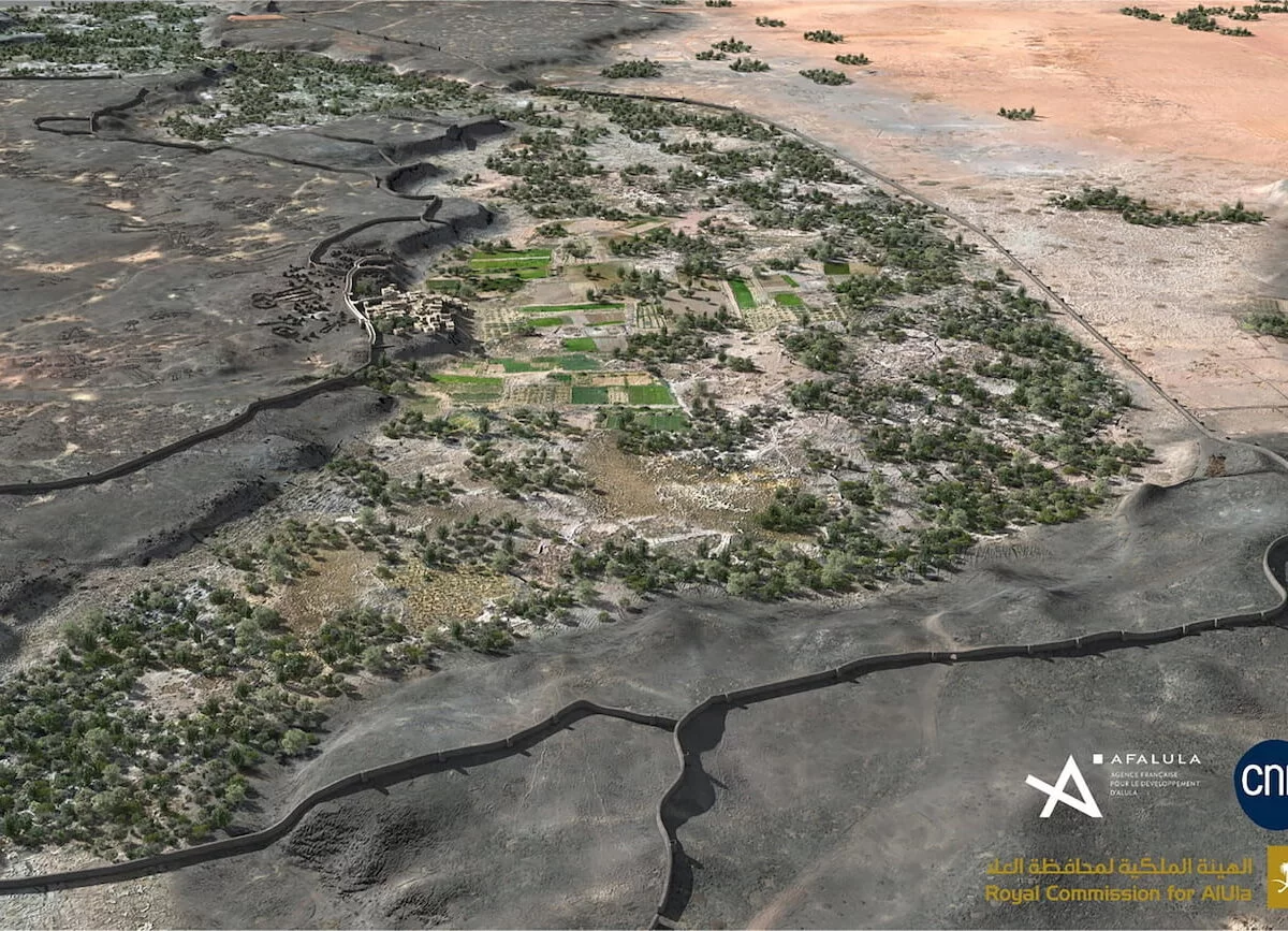 Reconstructed view of the northern part of the walled oasis of Khaybar around 2000 BC