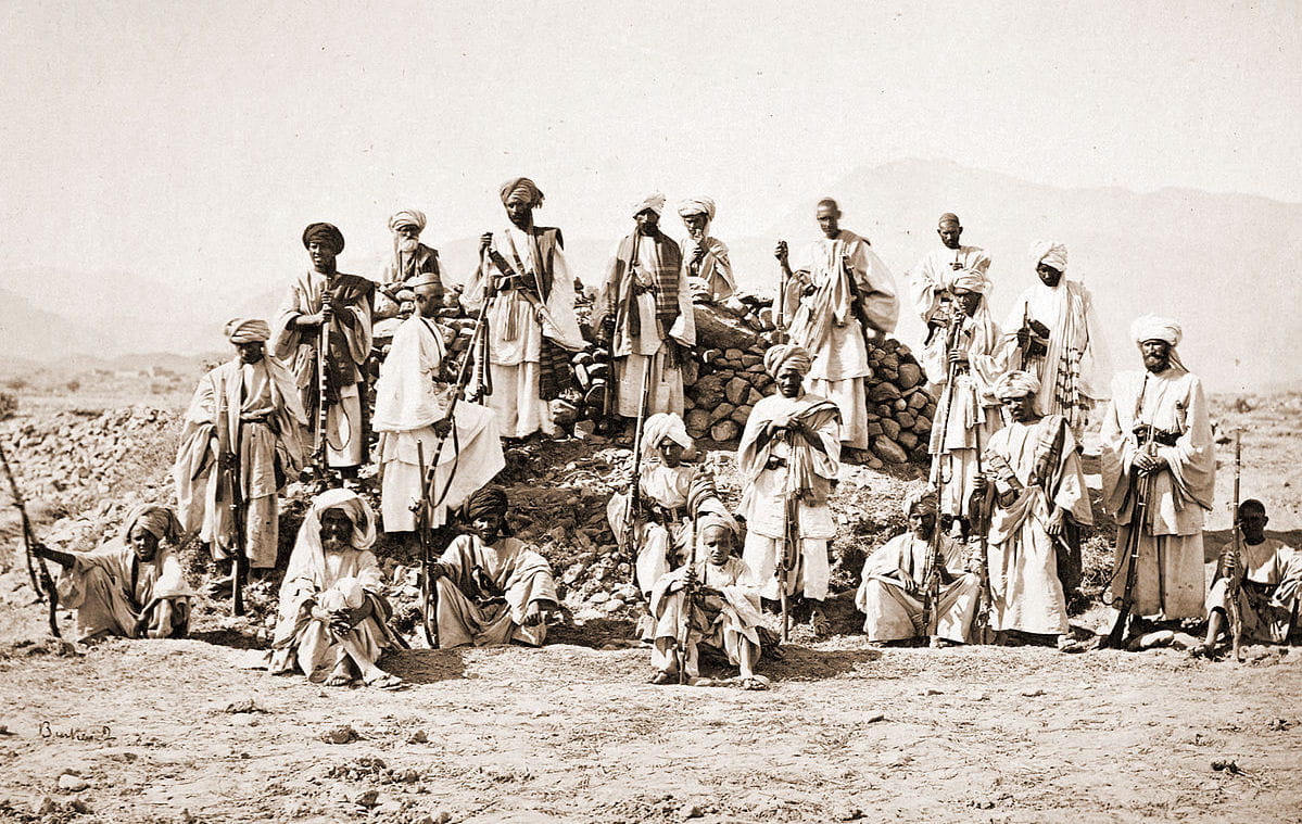 Afridi warriors in 1878