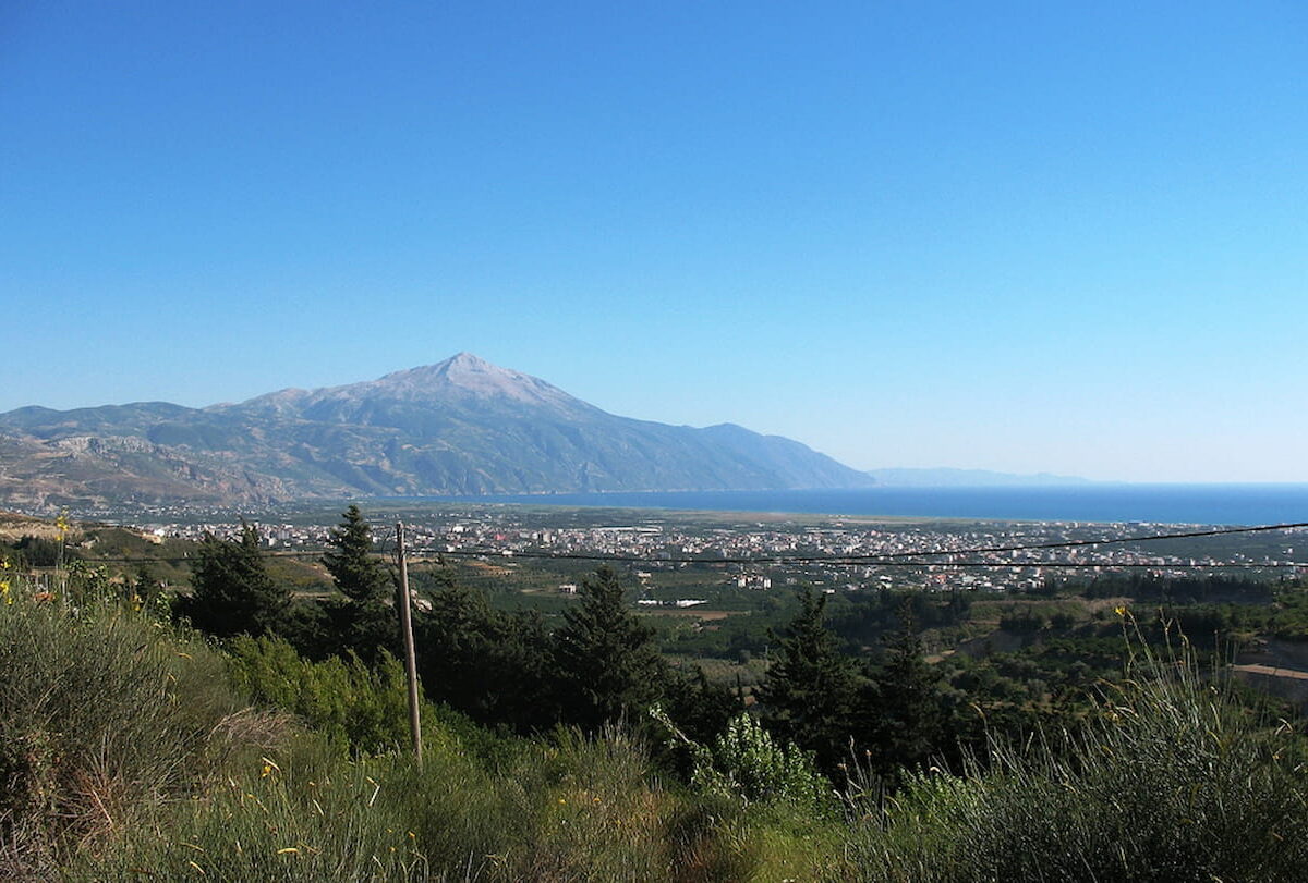 View of Jebel Aqra / Kel Dağı / Mount Casius, on the Turkey-Syria border on the Mediterranean coast