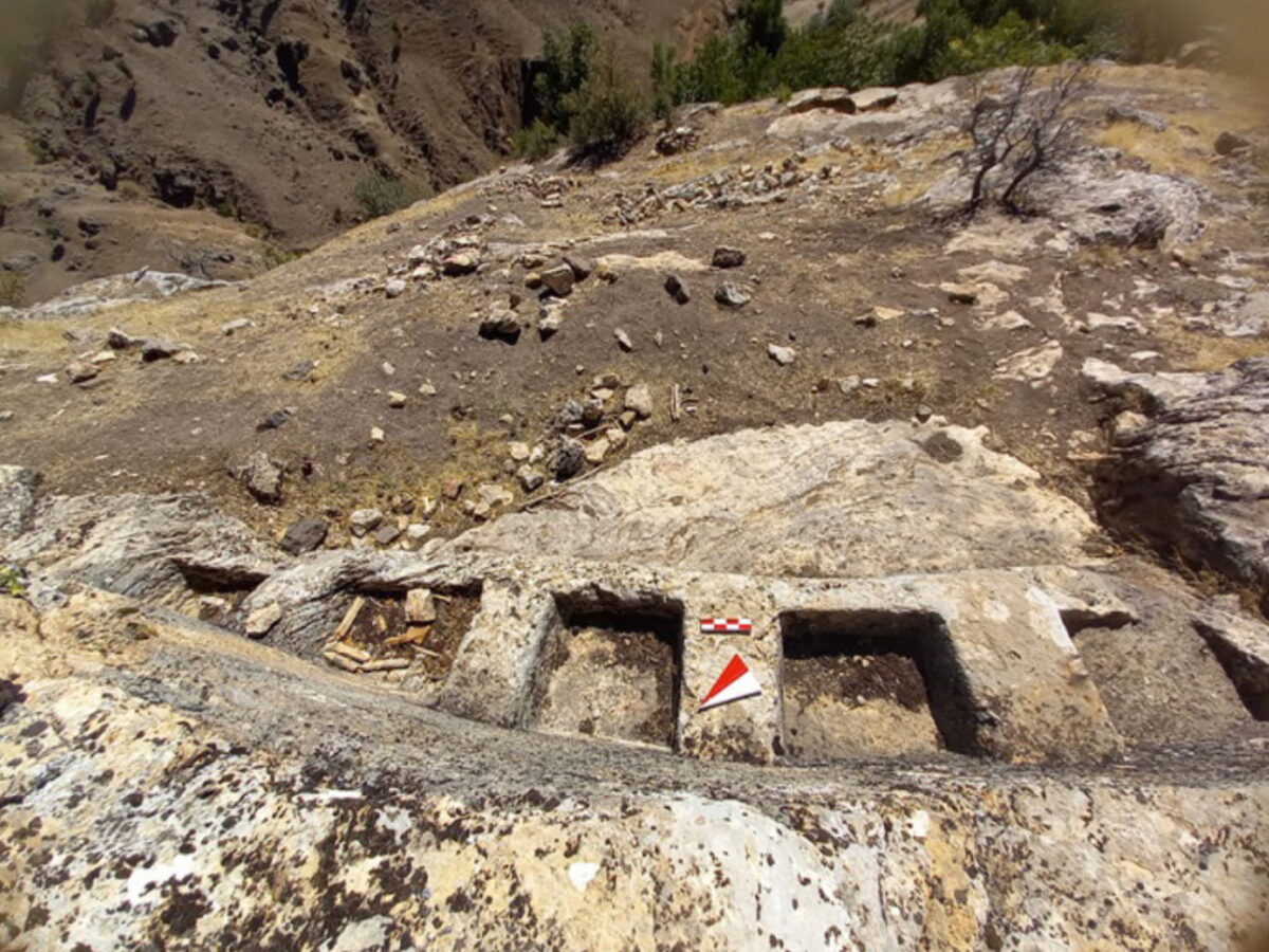 View of the open-air temple of the lower Doluca fortress from the west