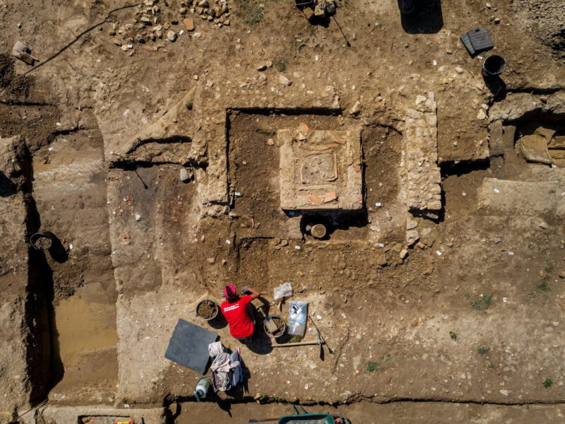 Aerial view of a part of the necropolis of Narbo Martius