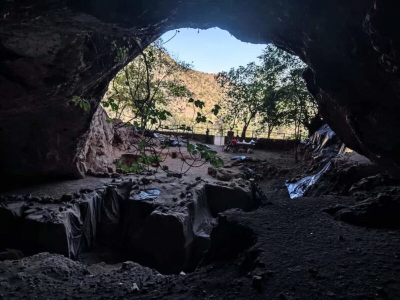 Interior view of the Taforalt cave, Morocco