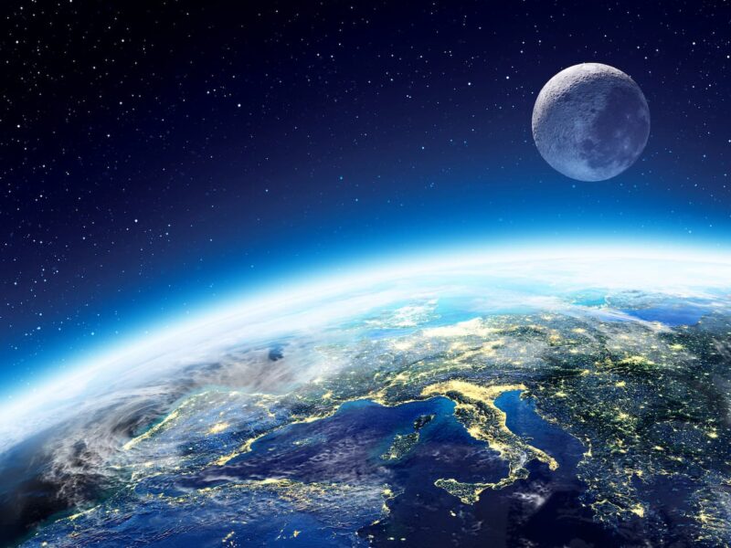 The Moon is slowly moving away from the Earth