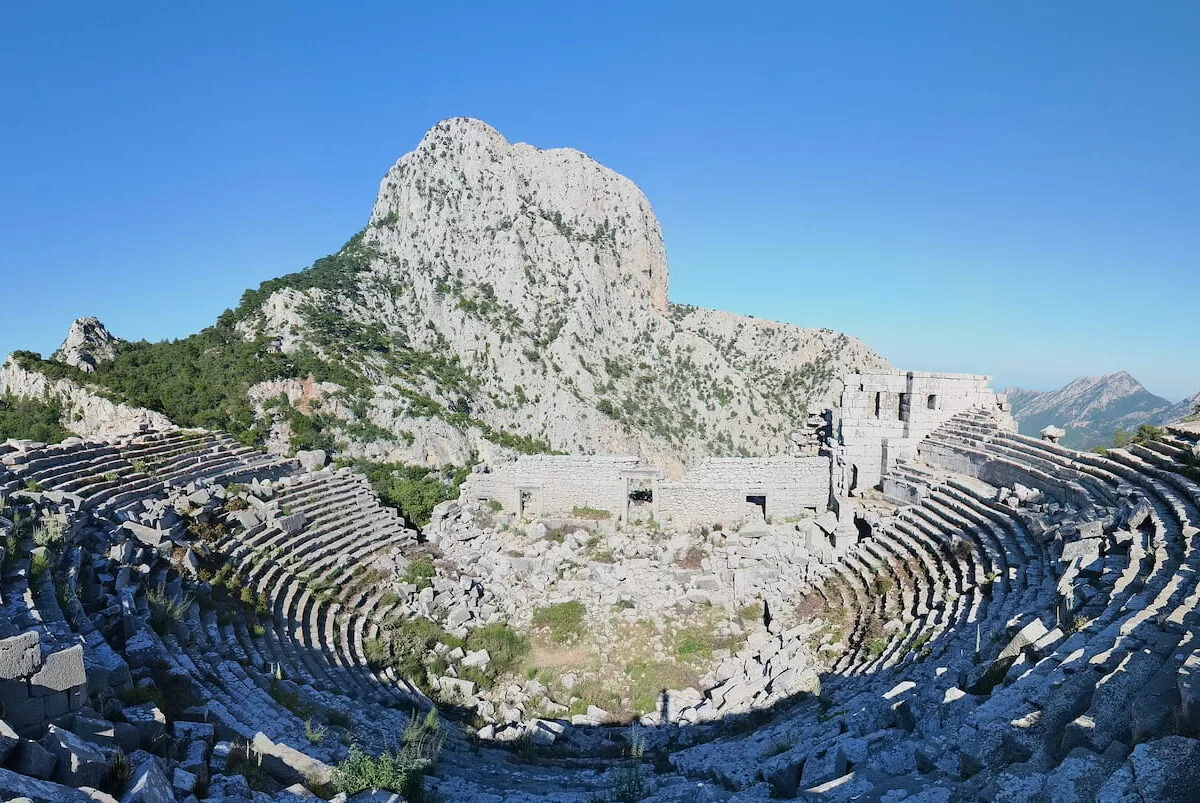 The spectacular theater of Termessos, which was also used for council meetings.