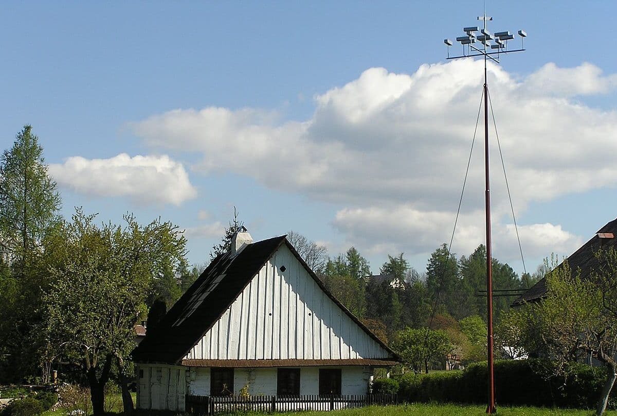 The meteorological machine of Prokop Diviš next to his birthplace