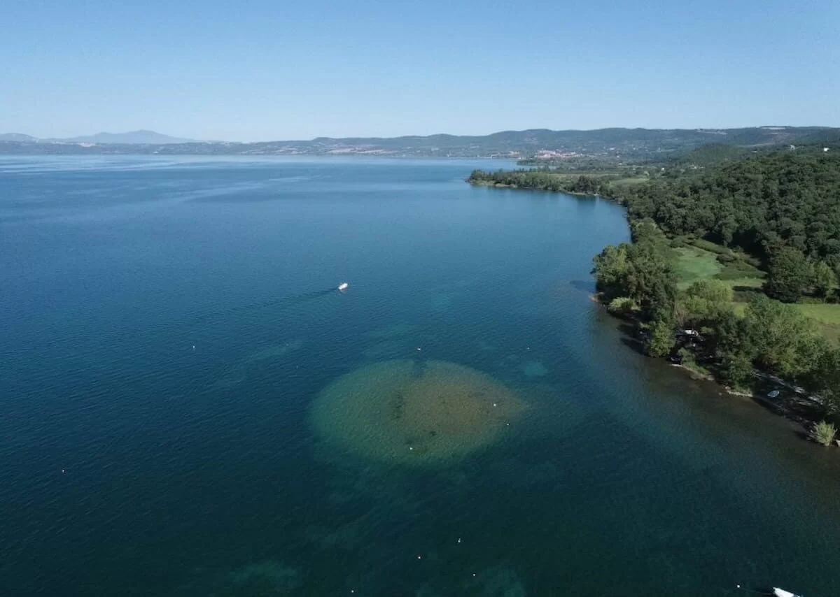 View of the submerged site of Gran Carro di Bolsena