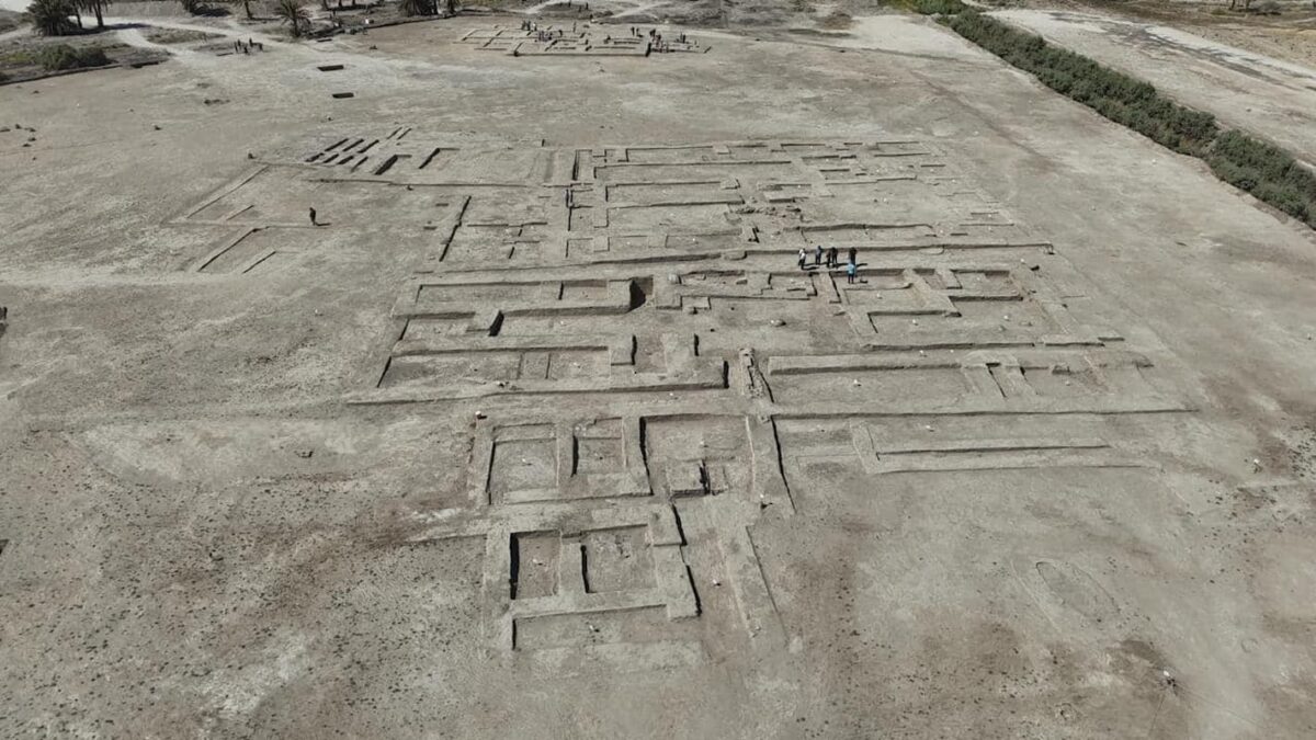 View of excavations in ancient Babylon