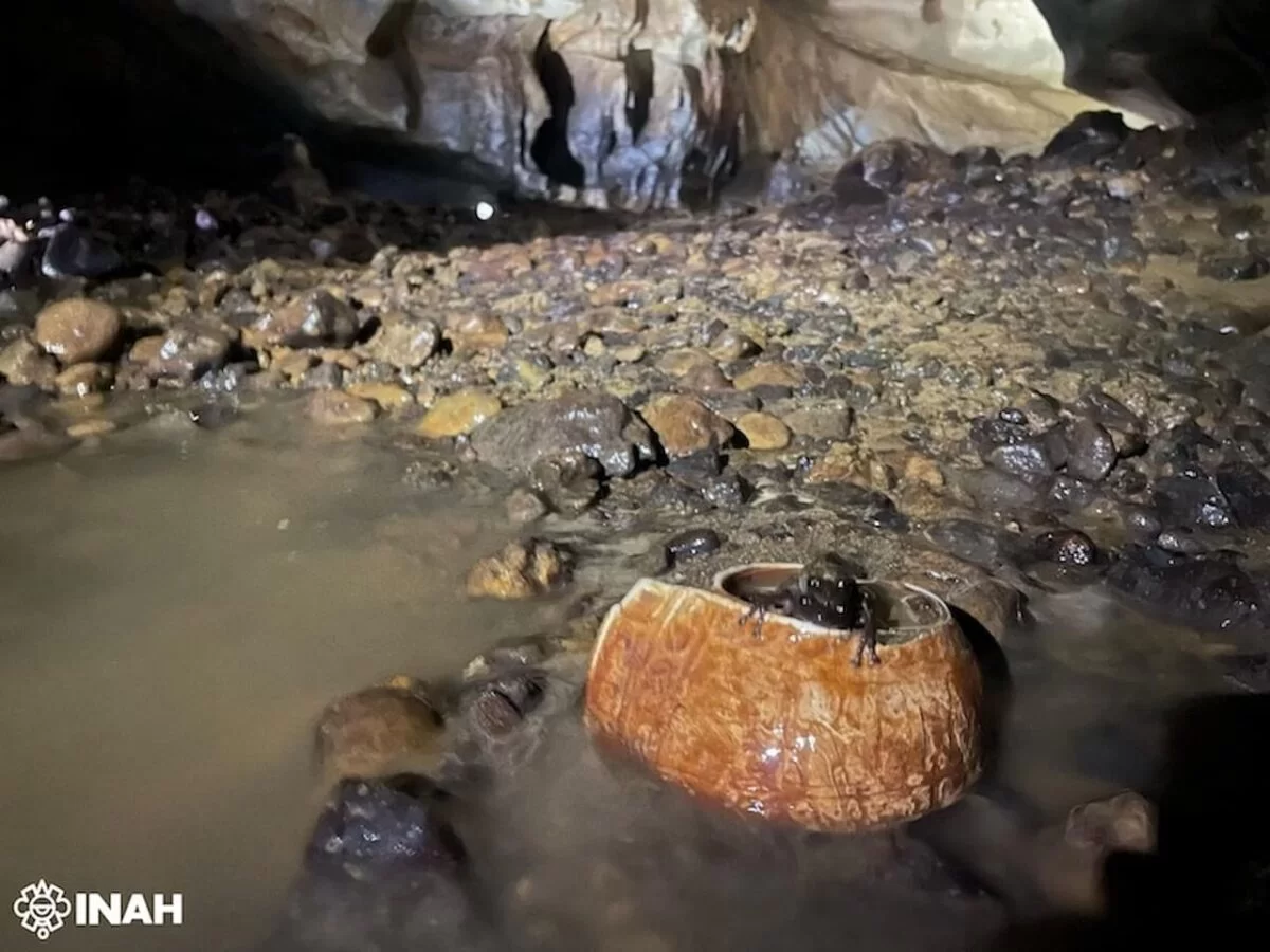 Pre-Hispanic Offerings Deposited by an Extinct Civilization Discovered in a Sacred Cave in Mexico