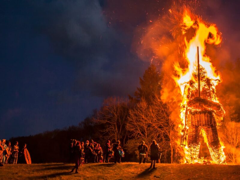 Wicker Man, the horrifying cage of fire in which the Celts performed human sacrifices