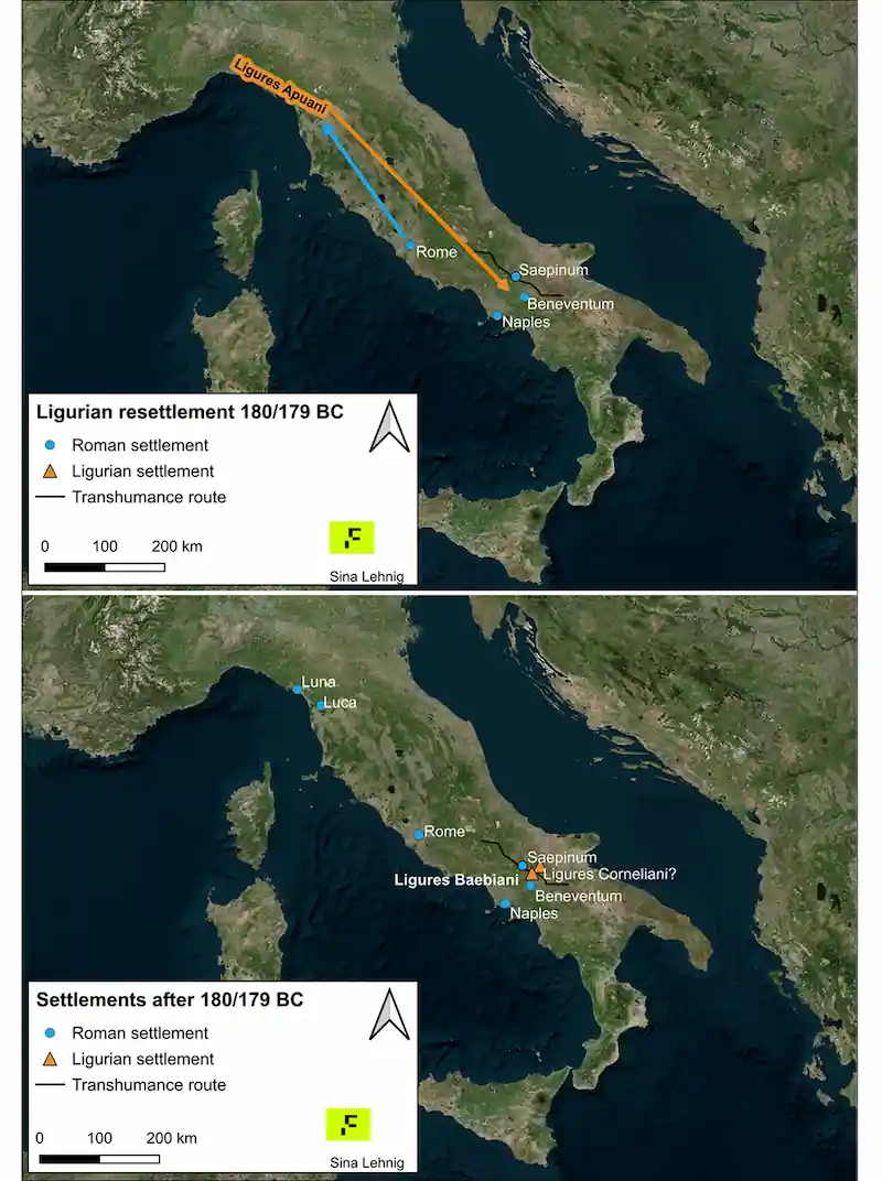 ligures baebiani deported south Italy roman empire