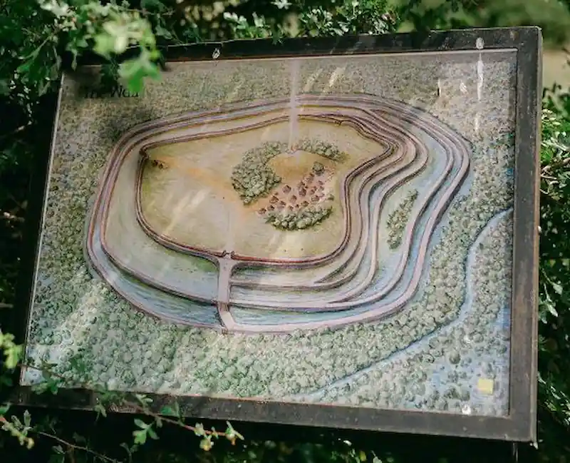 wall camp Shropshire England Iron Age hillfort