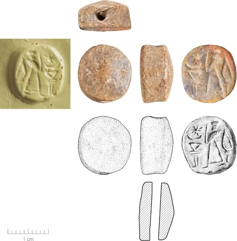 stamps seal Yavne astral symbols