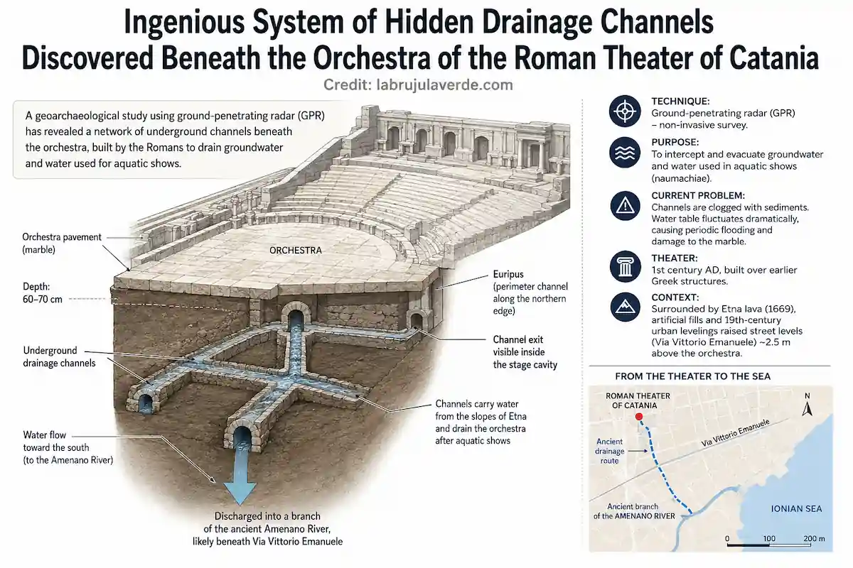 underground water channels roman theatre catania
