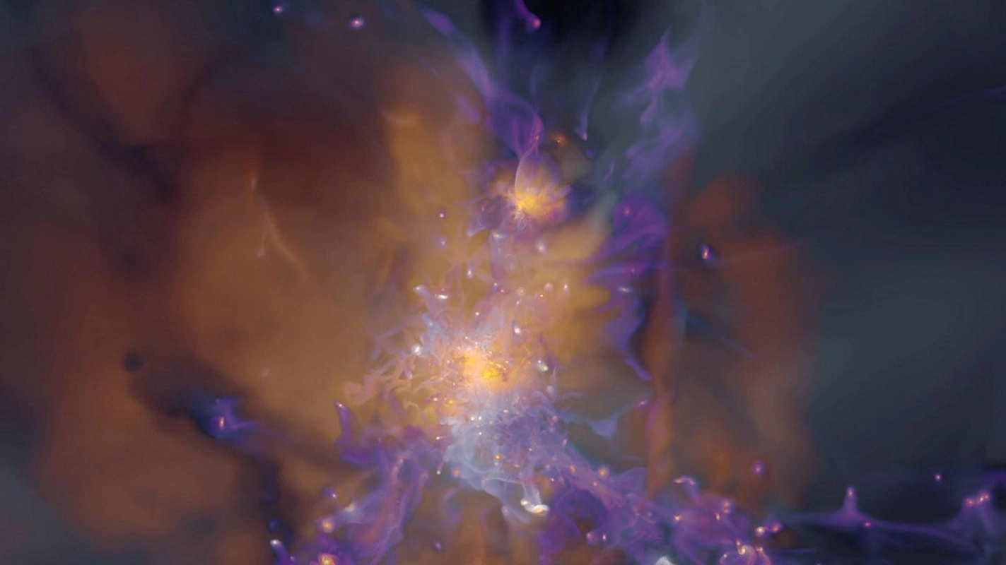Shine With No Stars at All - The Milky Way Began as a Swarm of Thousands of Tiny Galaxies