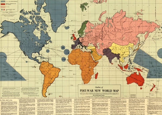 Mapa del Nuevo Orden Moral mundial en 1942