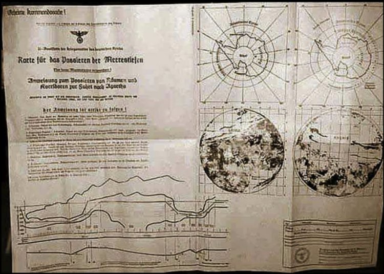 El mapa nazi de la Tierra Hueca