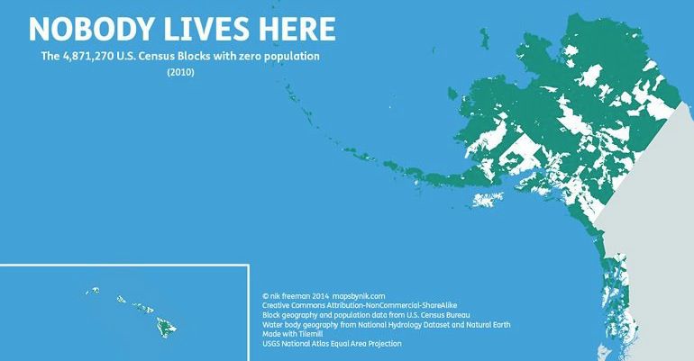 Mapas que muestran los sitios donde no vive nadie 3