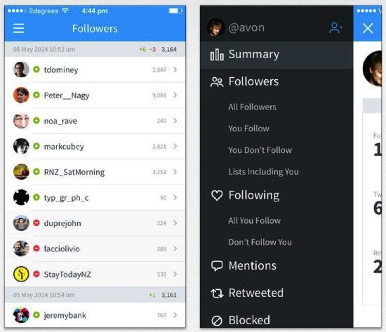 Birdbrain: nuevo diseño y gráficos para gestionar tus seguidores de Twitter 2