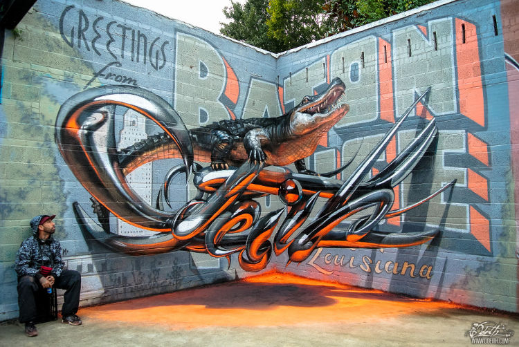 Los increíbles grafittis anamórficos de Odeith 1