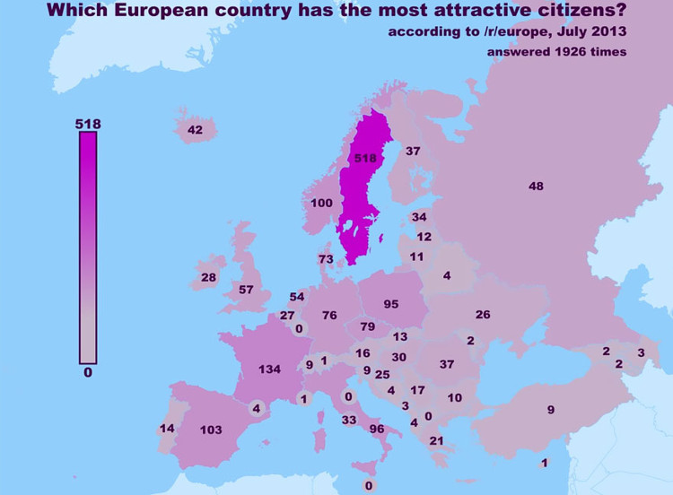 El atractivo sexual mundial en mapas 1