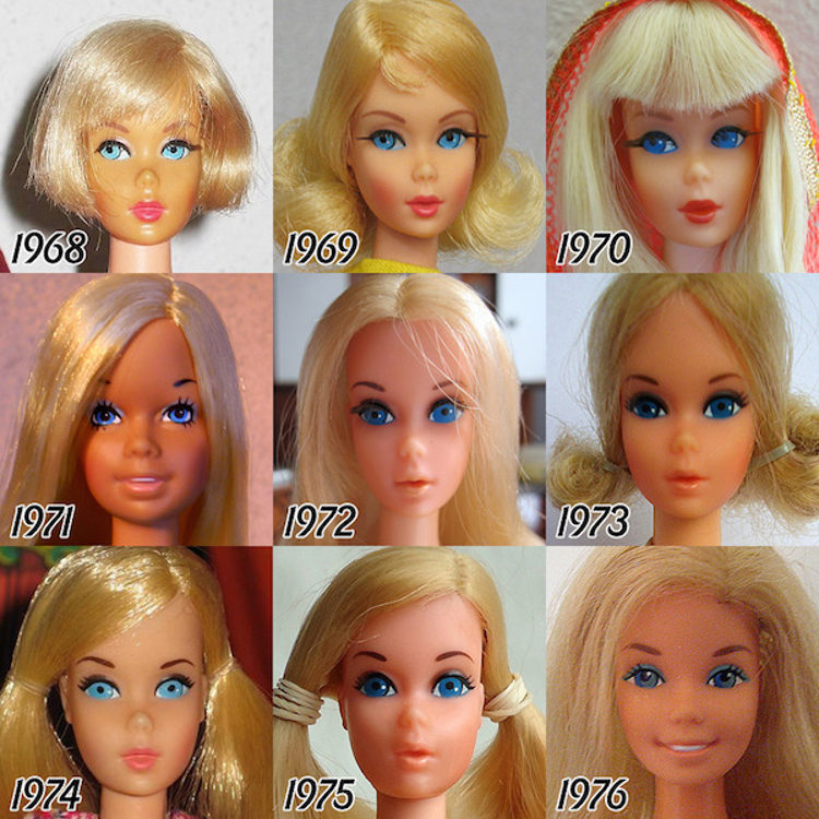 La evolucion de Barbie a lo largo de sus 56 anos