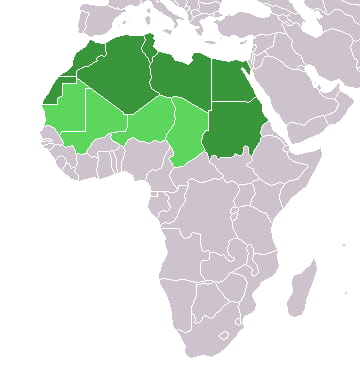 North African elephant distribution