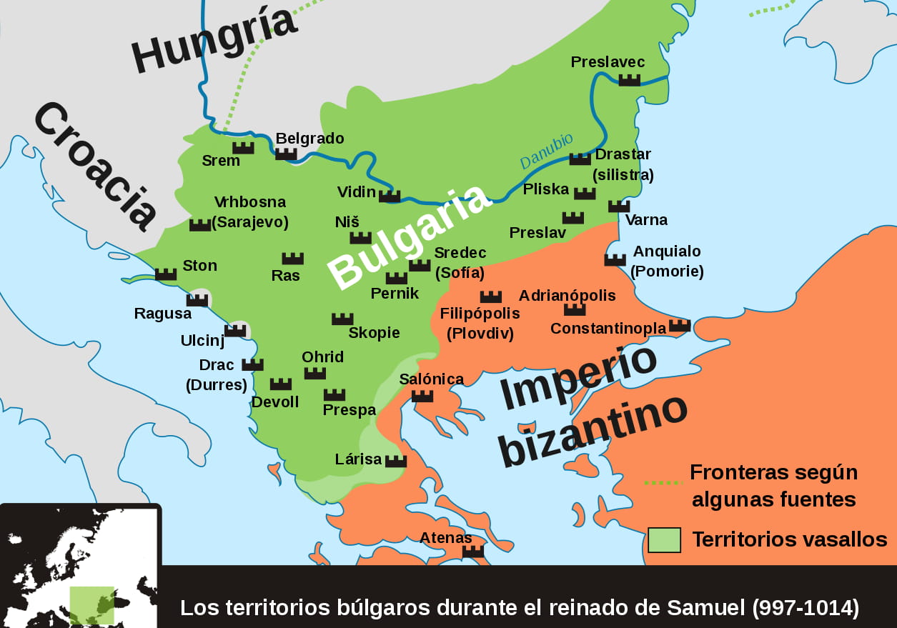 Bulgaria and the Byzantine Empire around the year 1000