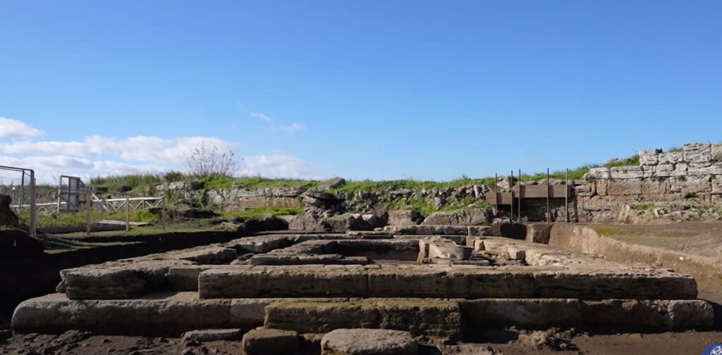 Uno de los templos dóricos descubiertos en Paestum