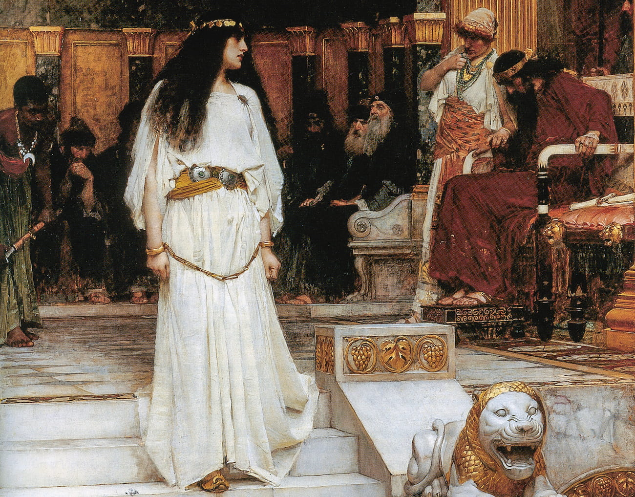 Mariamna saliendo del tribunal de Herodes, obra de John William Waterhouse