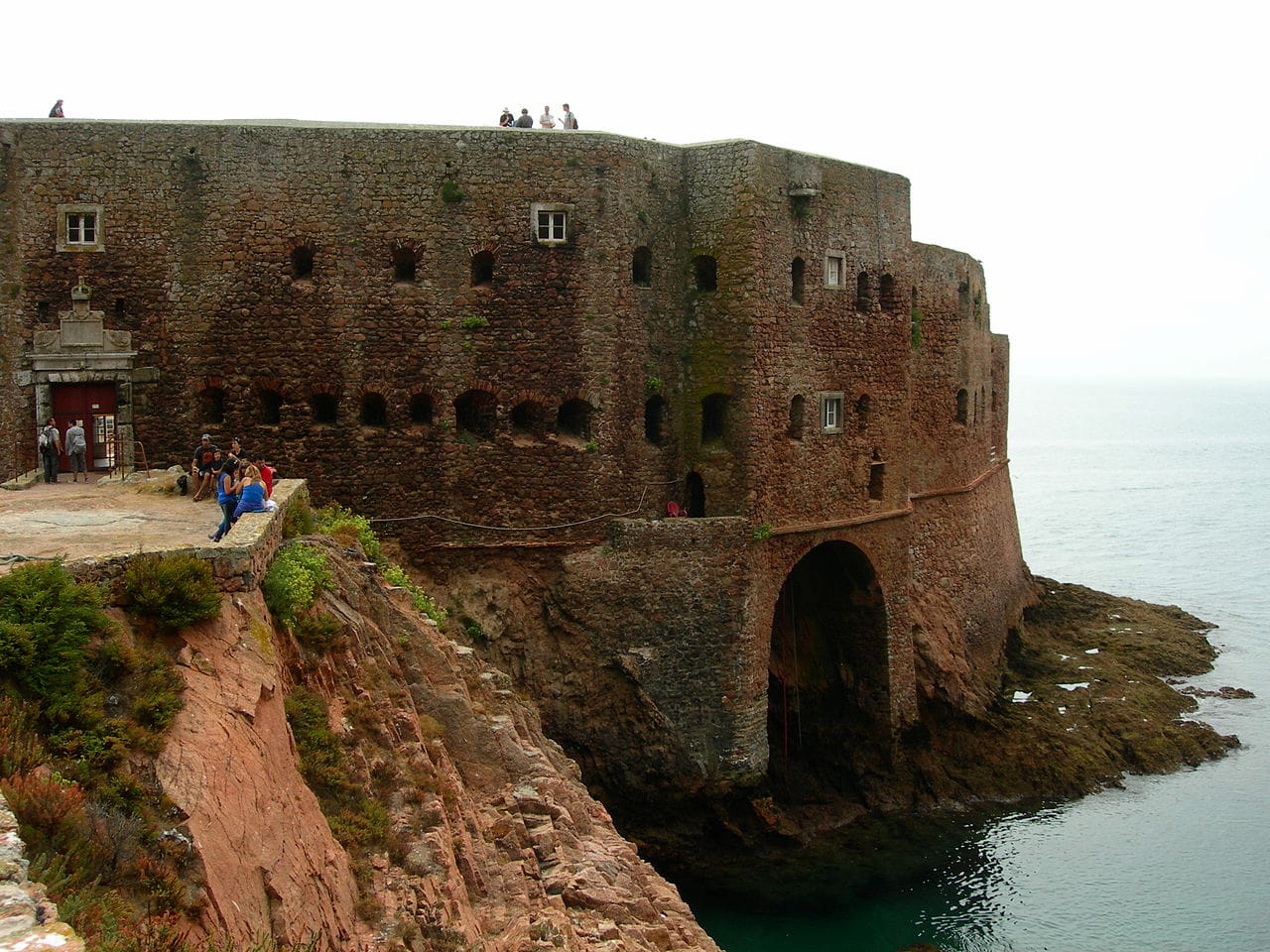 Detail of the fortress, with the entrance on the left of the image