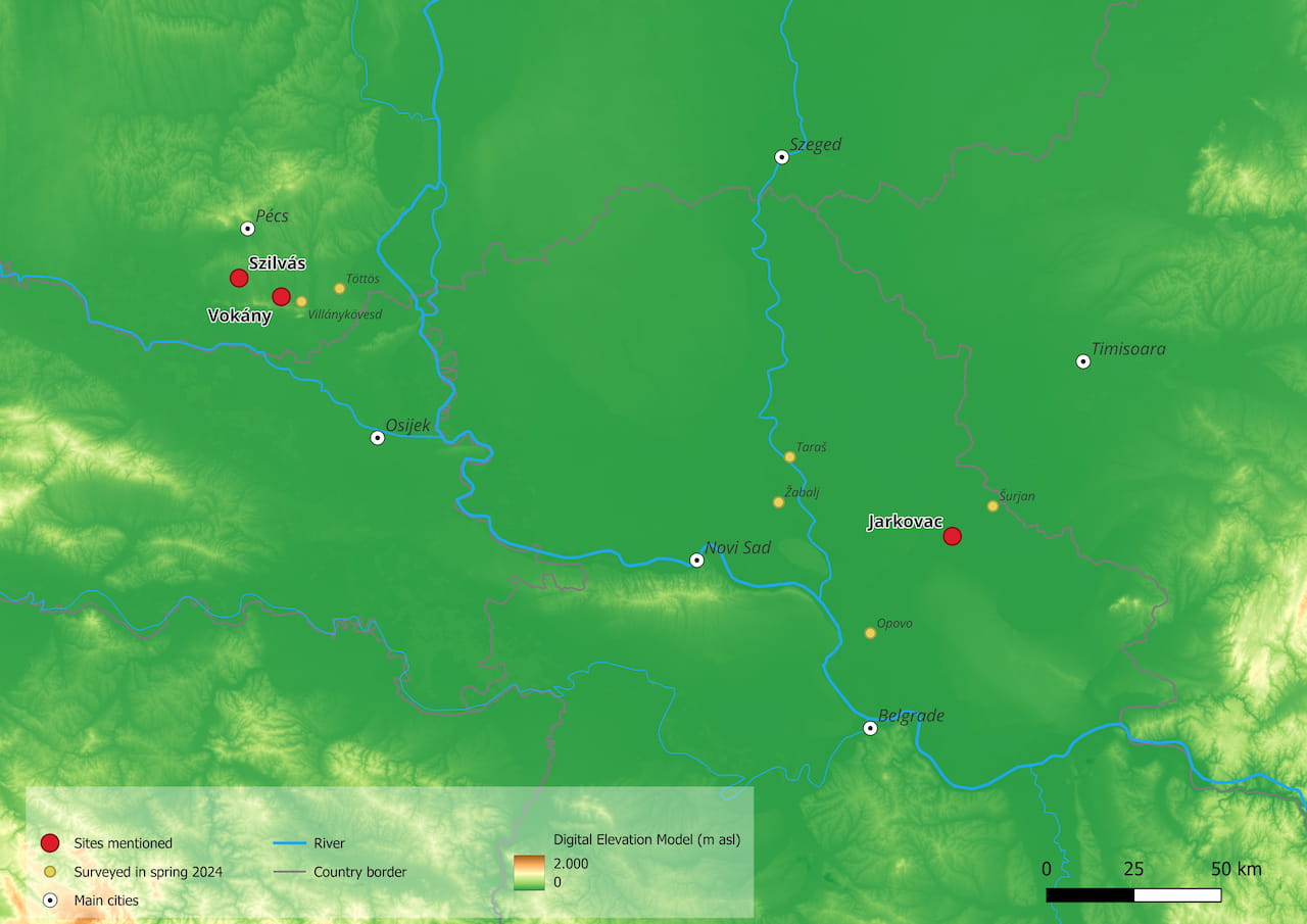 Map of the sites inspected as part of the 2024 spring campaign