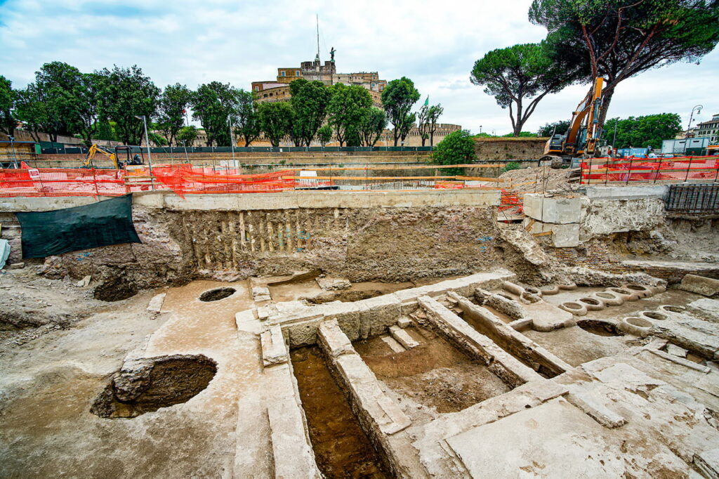 La fullonica romana descubierta en Piazza Pia frente al Castillo de Sant'Angelo