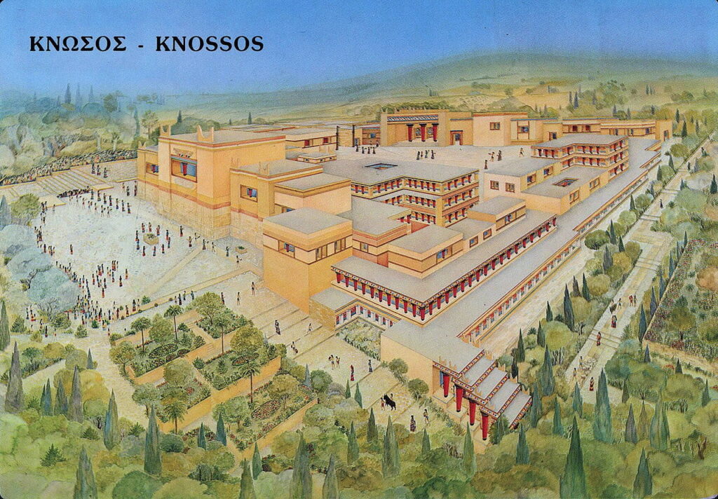 Reconstrucción del palacio de Cnosos