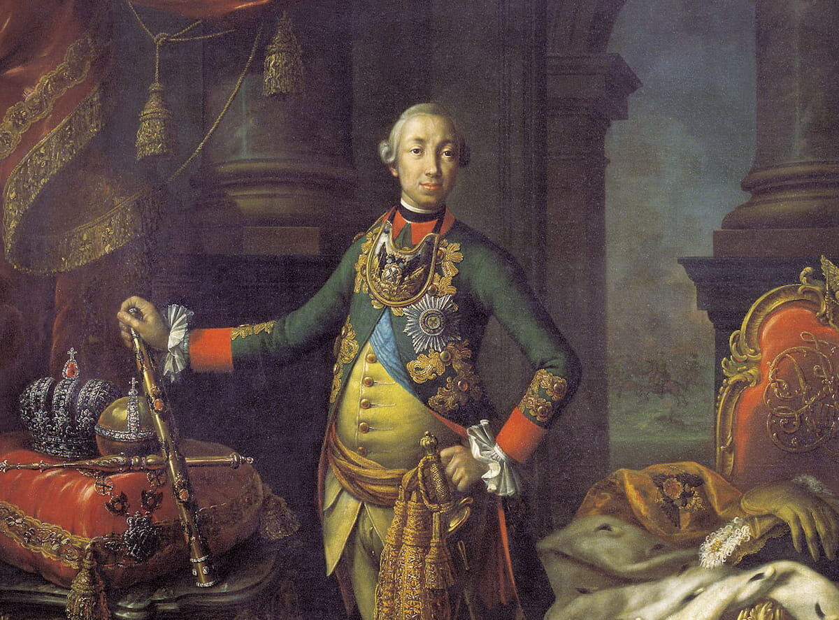 El zar de Rusia Pedro III retratado por Aleksei Antropov