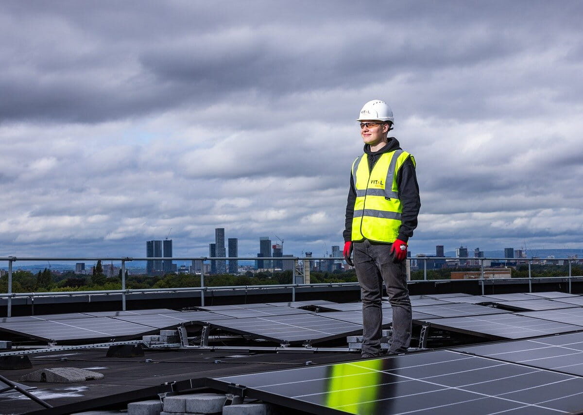 Paneles solares en las ciudades