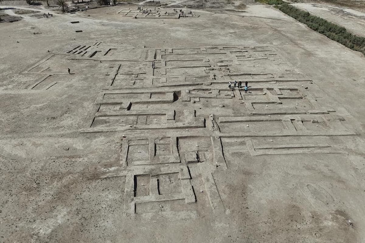 Vista de las excavaciones en la antigua Babilonia