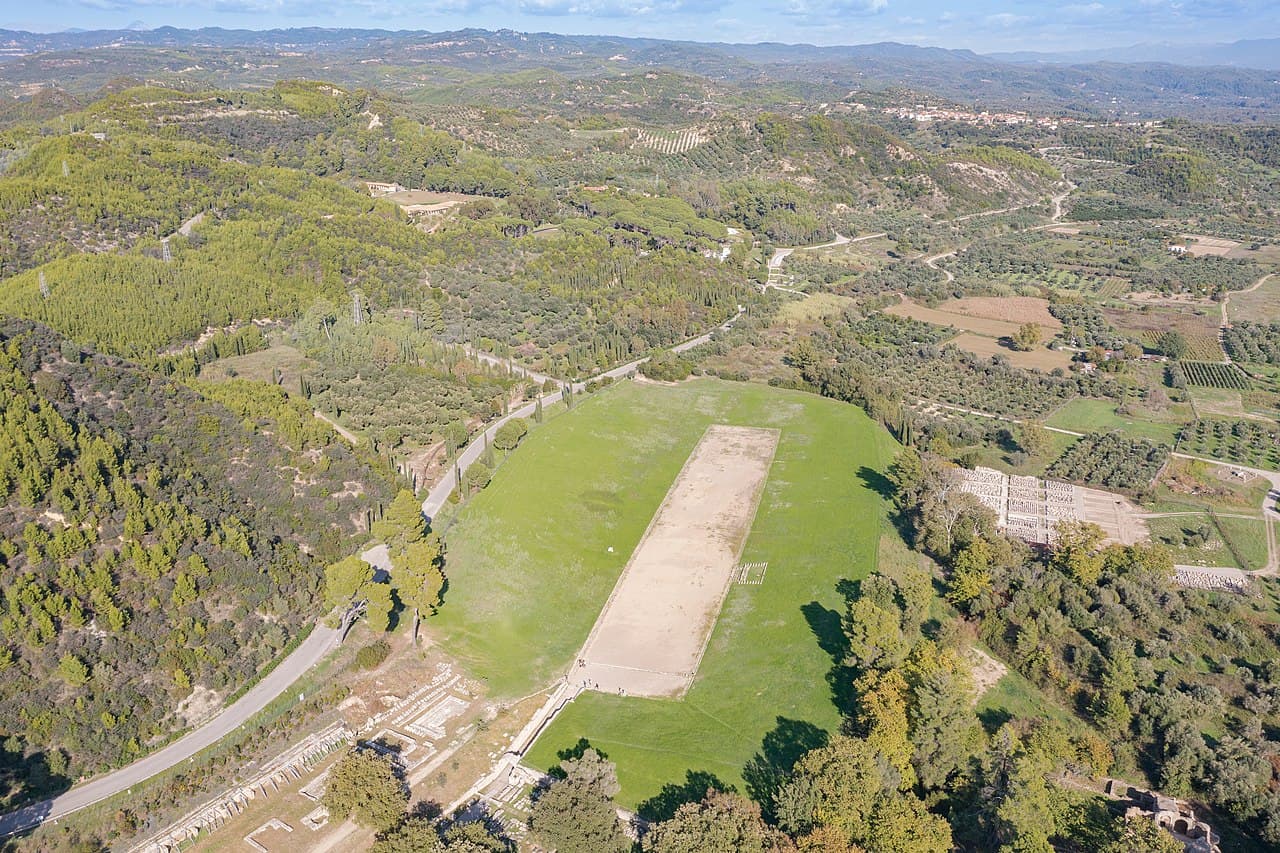 Olympia, Olympic Games, aerial view