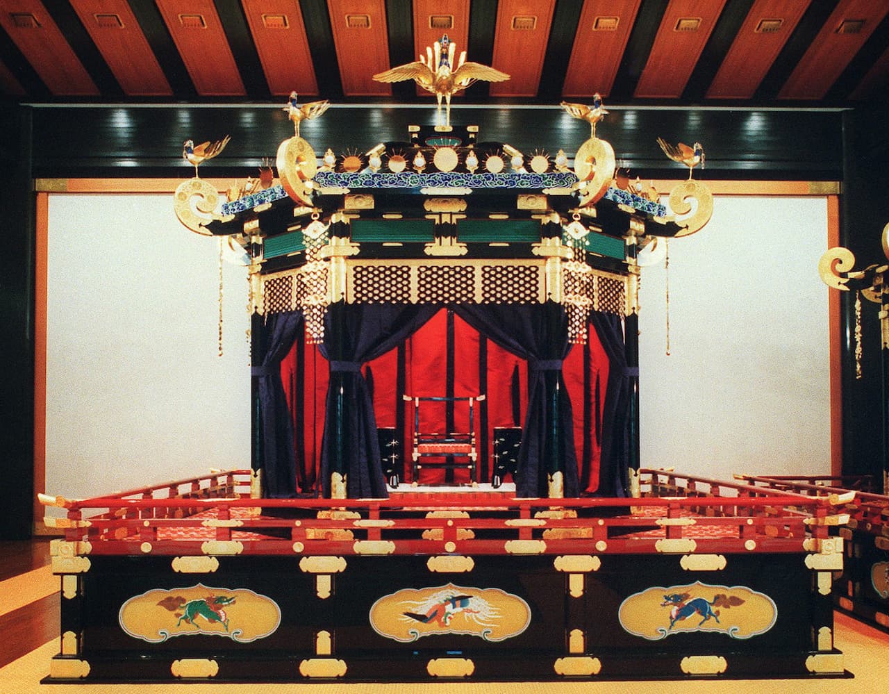 The Chrysanthemum Throne is located in the Imperial Palace of Kyoto and is only used for coronations.