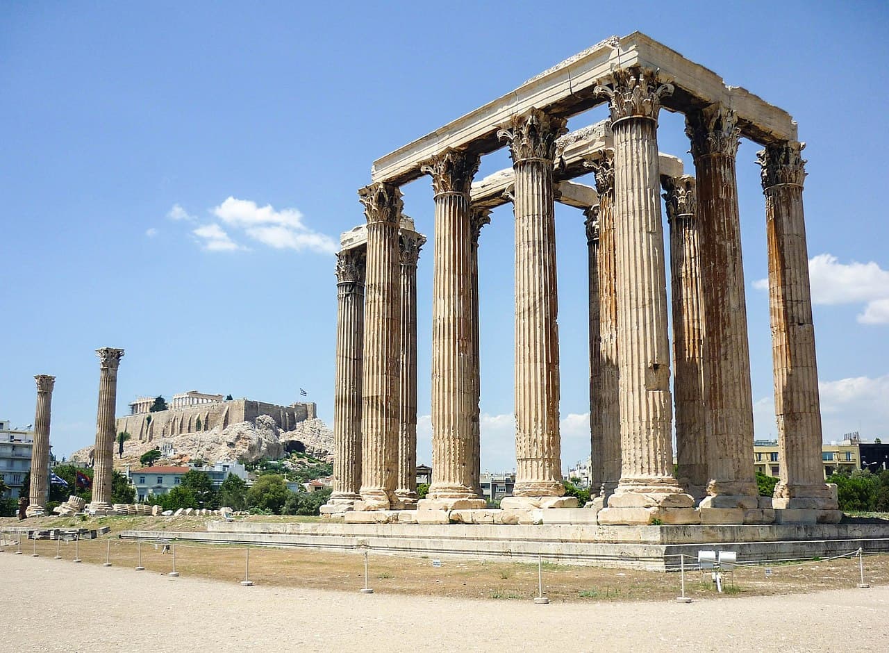 Encuentran un complejo sistema de tanques y estructuras bajo el Templo de Zeus Olímpico en Atenas