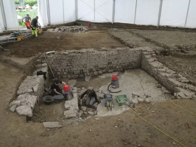 Encuentran en Augusta Raurica, la ciudad romana mejor conservada al norte de los Alpes, una calzada porticada y una pantera de bronce