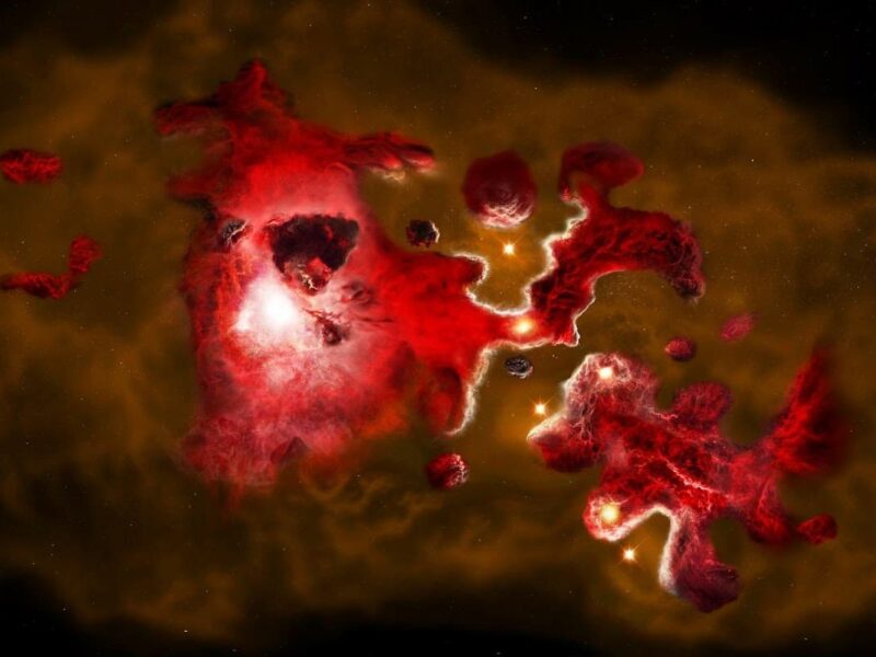 Descubren estructuras ocultas en las primeras galaxias del Universo