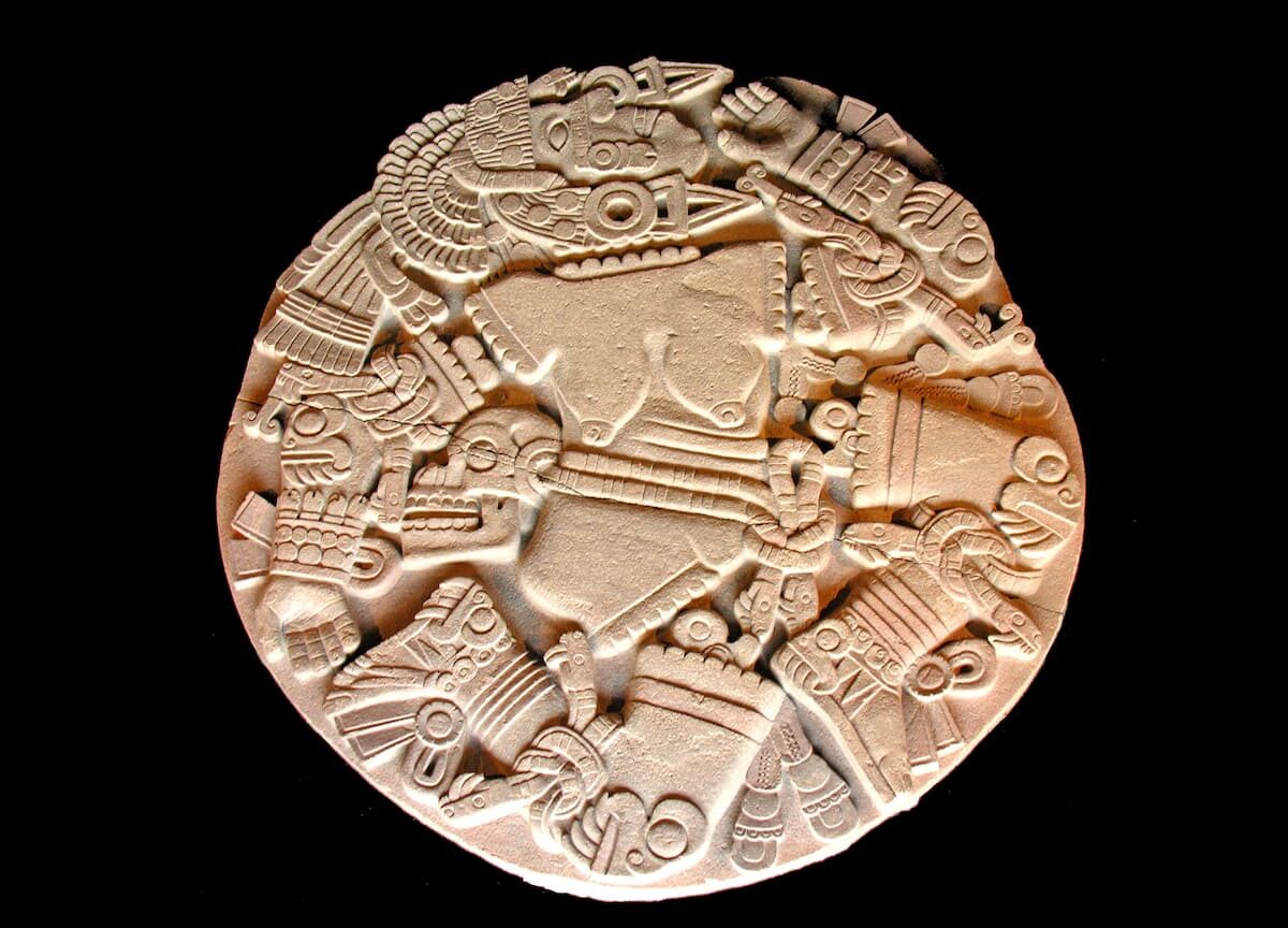 monolito de Coyolxauhqui en el Museo del Templo Mayor de Tenochtitlán