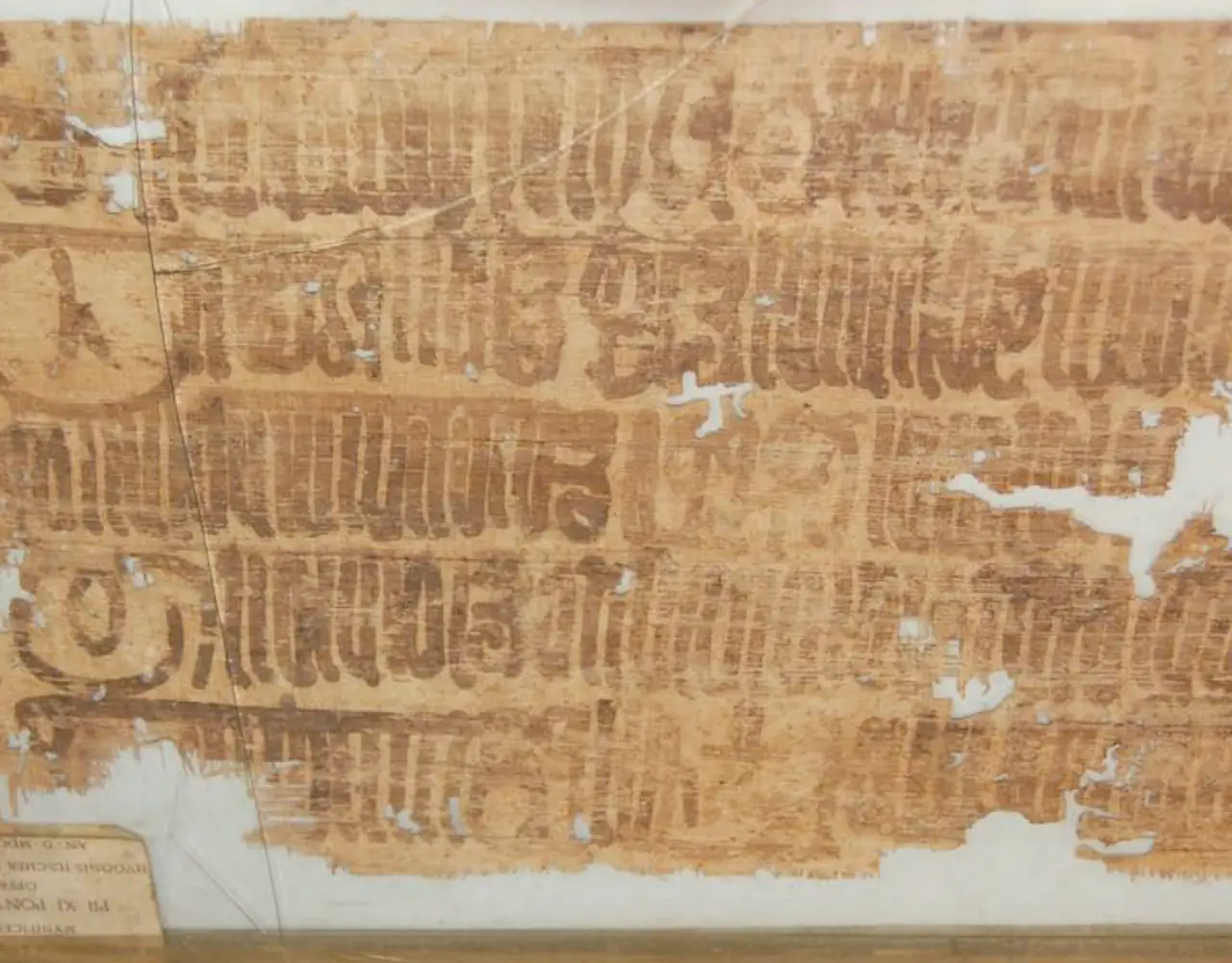 La tapa posterior de un códice del siglo VIII escondía diez papiros, seis de ellos siguen sin descifrarse porque nadie sabe en que lengua están escritos